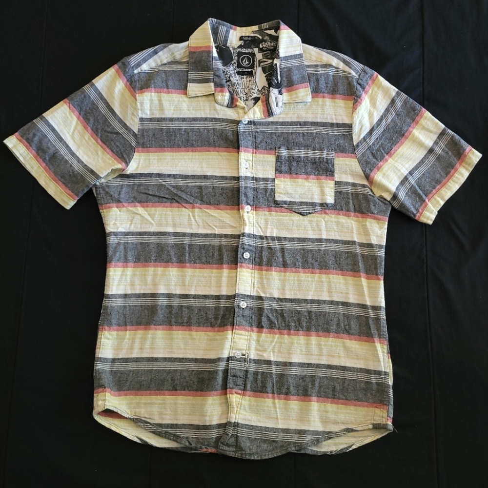 Volcom Button Down Shirt (Red/Yellow/Black/White)